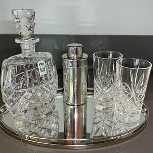Avttra Super Brilliant Crystal Whiskey Set Decanter + Highball glasses